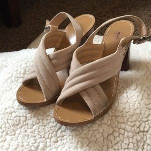 All Leather J. Crew Slingback Sandels